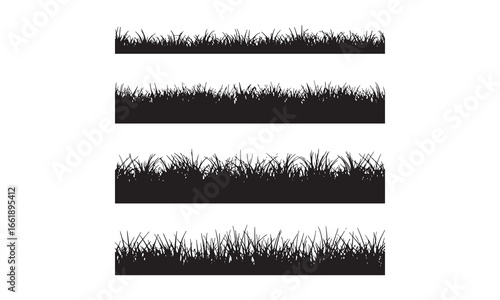 Tree & Shrub Silhouettes Vector Tree Lineup, Bush Clusters, Landscape Icons