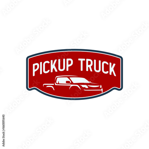 Pick up Truck Logo Offroad club garage logo template vector