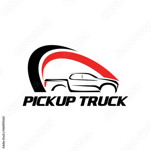 Pick up Truck Logo Offroad club garage logo template vector