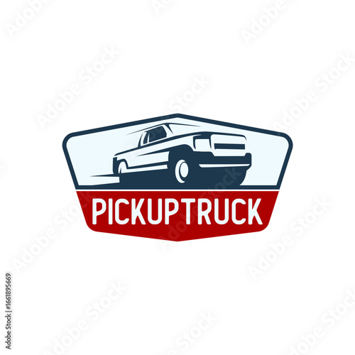 Pick up Truck Logo Offroad club garage logo template vector