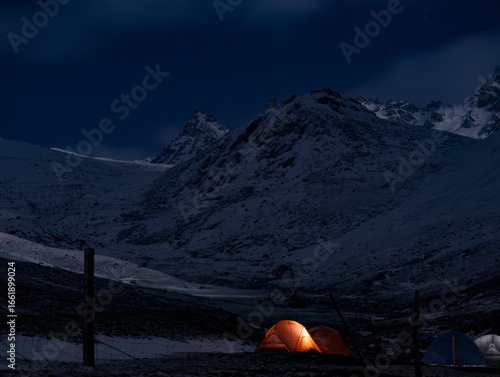 tent in the mountains