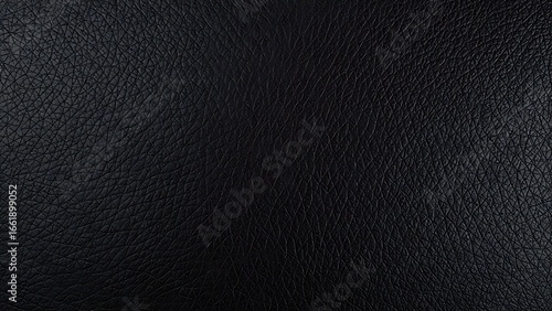Wallpaper Mural Close-up of black leather with fine grain texture, emphasizing its smooth and luxurious quality. Torontodigital.ca