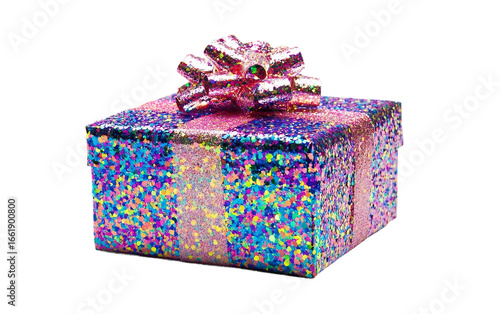 Disguised prank gift box with spring-loaded surprise inside for fun and practical jokes on special occasions isolated on transparent background PNG