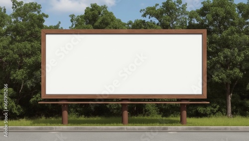 Wallpaper Mural blank billboard ready for new advertisement at green park zone Torontodigital.ca