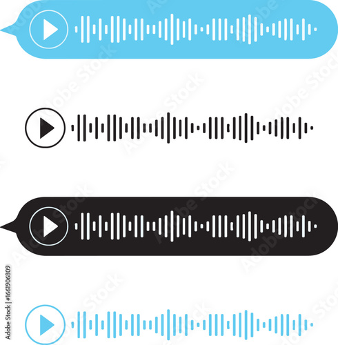 Voice Message Bubble Icon , Voice Note Icon	
