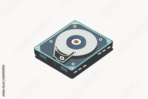hard disk drive isolated on white