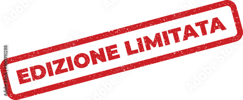 Distressed limited edition stamp in Italian language with angled perspective for marketing