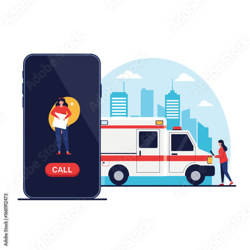 Emergency medical services mobile application concept for swift response and patient care coordination