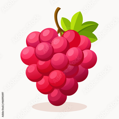 red grapes with leaves