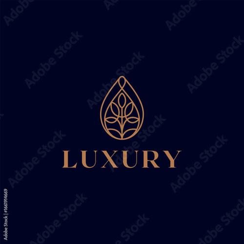 Modern Elegant Luxury Leaf Logo