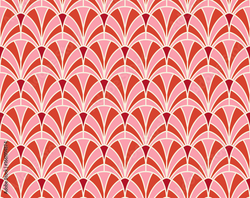 Classic art deco vector seamless pattern. Abstract vintage background. Geometric damask texture.