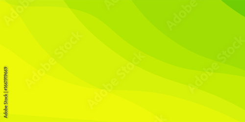 Abstract Green Yellow Gradient Background with Smooth Wave Shapes for Modern Design