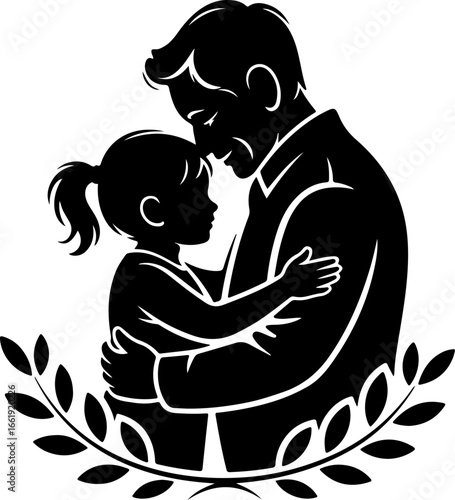 A warm silhouette of a grandchild standing behind a grandparent