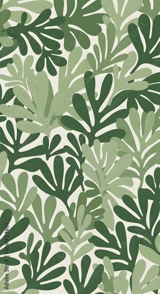 Fototapeta premium Photo of green leaves pattern on white