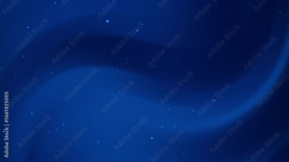 Animated blue abstract background with flowing waves and twinkling stars, perfect for technology, space, or corporate presentations and modern graphic design projects