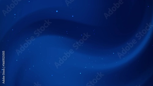 Animated blue abstract background with flowing waves and twinkling stars, perfect for technology, space, or corporate presentations and modern graphic design projects
