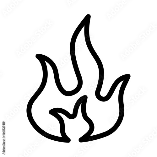 flame lineart style