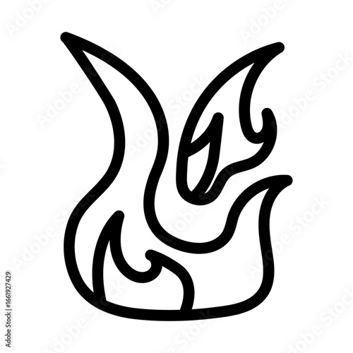 flame lineart style