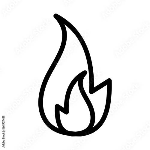 flame lineart style