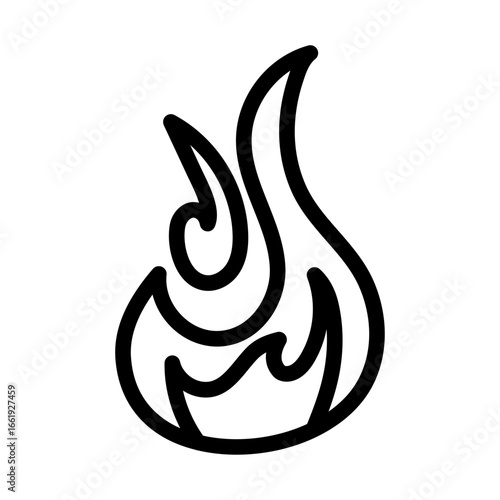 flame lineart style
