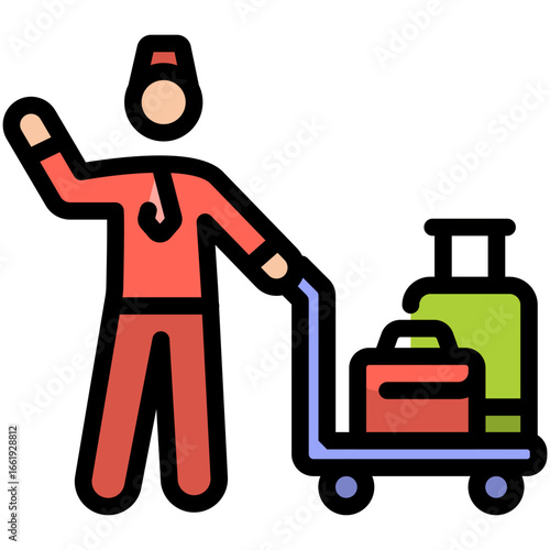 bellboy filled line icon
