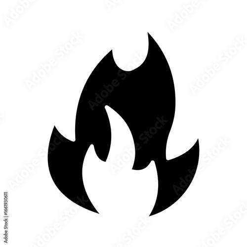 flame solid black style