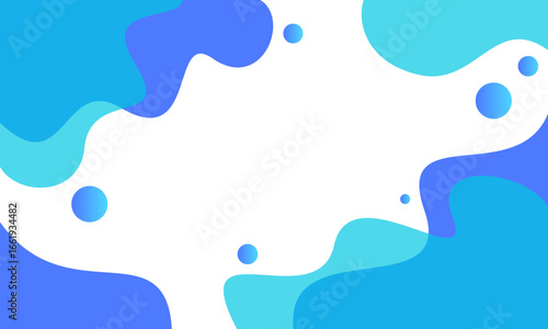 Abstract blue waves on white background