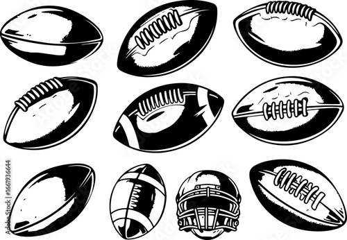 "American Football Icons Set"