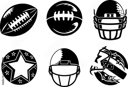 "American Football Icons Set"