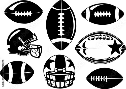 "American Football Icons Set"