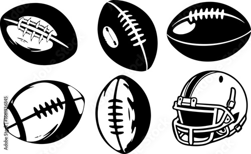 "American Football Icons Set"