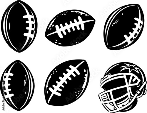 "American Football Icons Set"