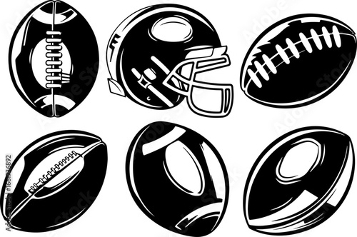 "American Football Icons Set"