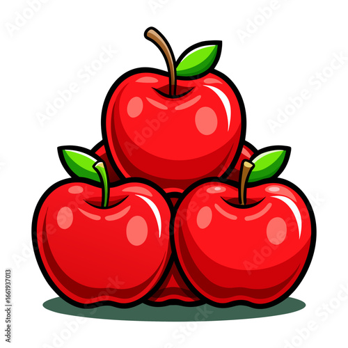 vector illustration of an apple