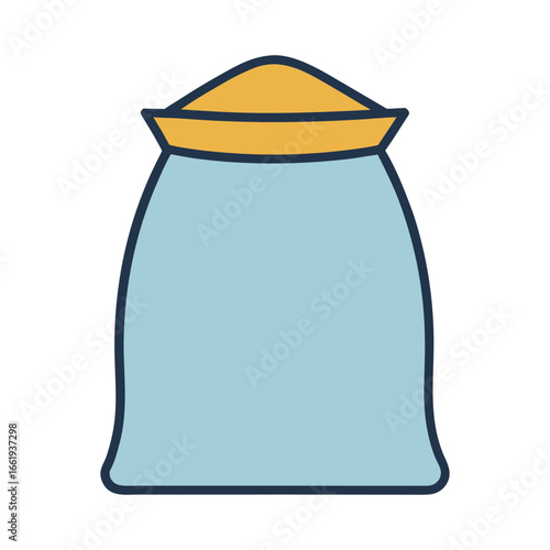 Simple cartoon illustration of a bag of sugar