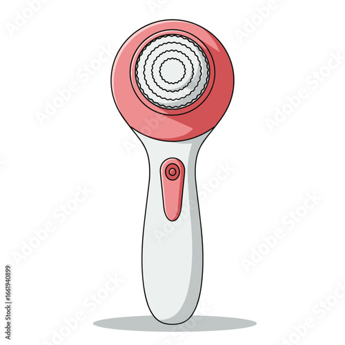 Facial cleansing brush with a modern design and ergonomic handle
