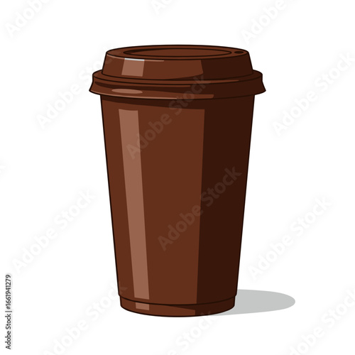 Hot chocolate cup, Brown disposable coffee cup 