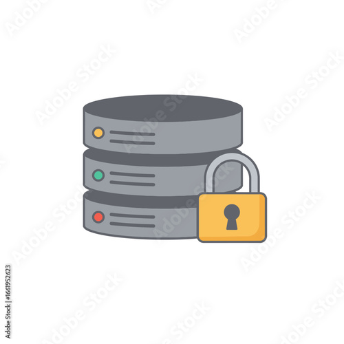 Database Security Icon: Protected Server Data