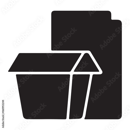 Recycle bin symbol and paper document representing waste management and digital files disposal concepts vector illustration isolated on white