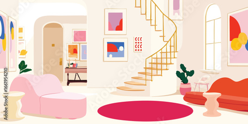 A stylish living space pres...