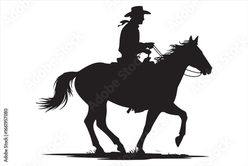 Horse Silhouette Vector – Running Wild Animal Illustration