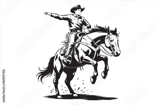 Horse Silhouette Vector – Running Wild Animal Illustration