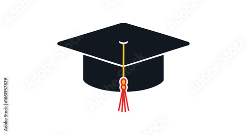 Illustration of academic achievement symbol representing graduation and successful accomplishment of learning milestone