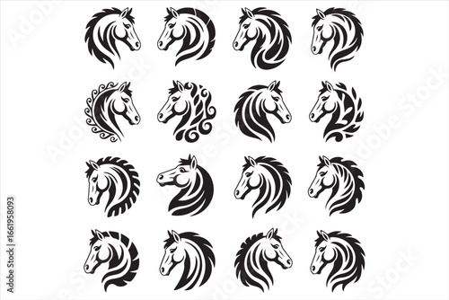 Horse Silhouette Vector – Running Wild Animal Illustration