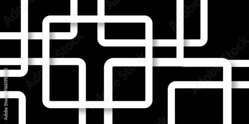 Abstract white lines on black background. luxury white geometric random lines with pattern. Modern white transparent material in triangle and squares shapes. abstract background vector illustration.