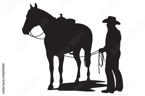 Horse Silhouette Vector – Running Wild Animal Illustration