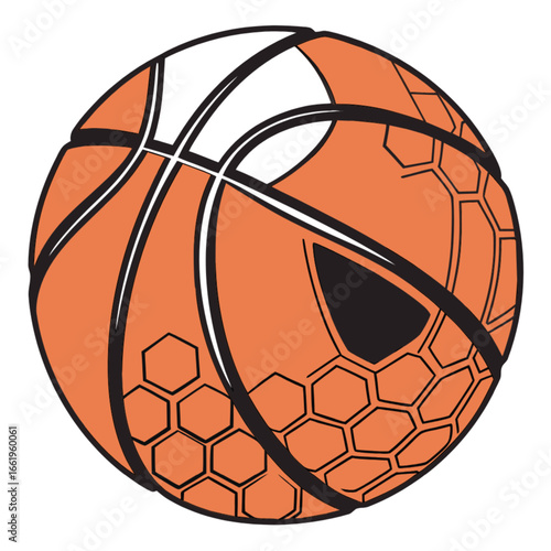 Isolated set of orange sport game balls with white stripes including basketball, volleyball, soccer, and baseball on a transparent background