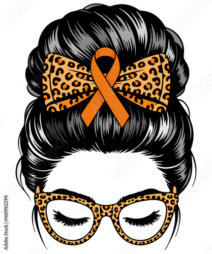 Leukemia Awareness Messy Bun
