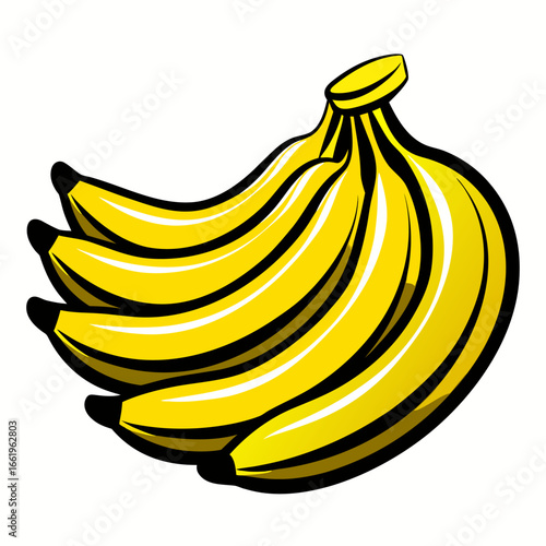 banana on white background