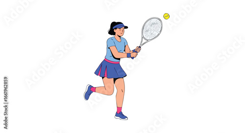 Dynamic Tennis Player in Action: Capturing the Energy and Focus of the Game of Tennis